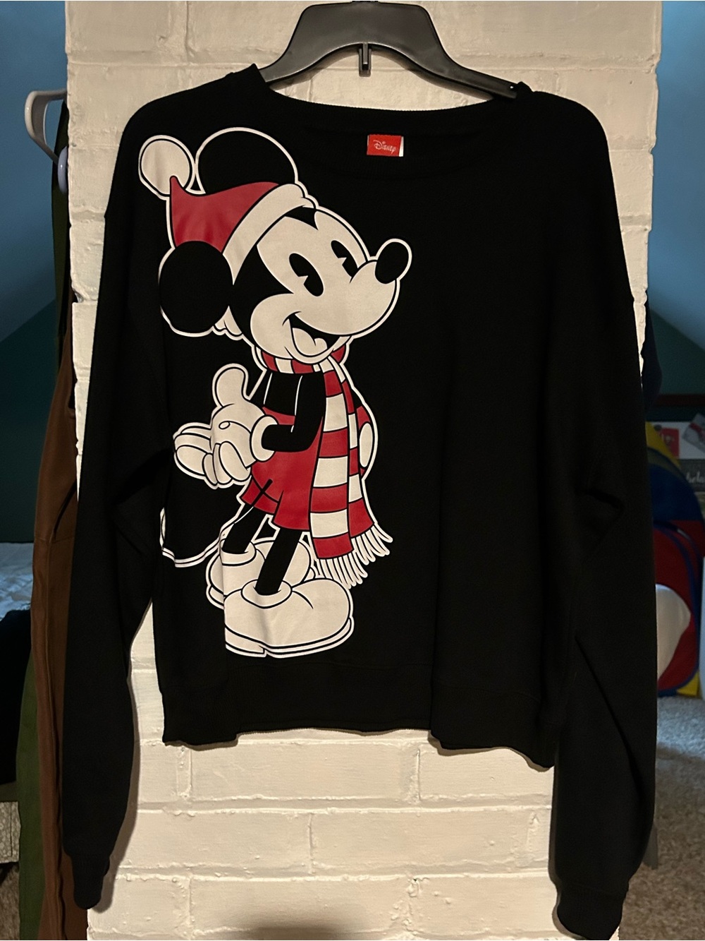 Disney Ladies Black Mickey Holiday Sweater Size M - NWT - Soft
